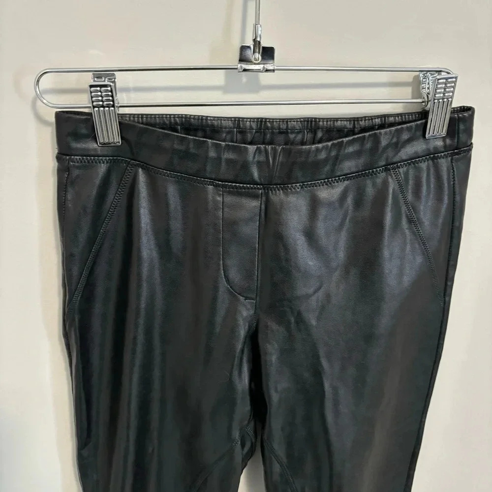 Aritzia Wilfred Free Rebelle Black Vegan Faux Leather  Pants Leggings XS - Picture 6 of 14
